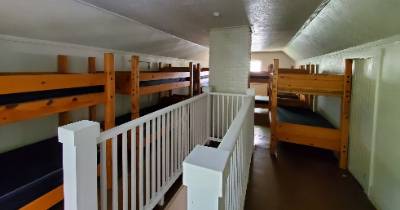 Dining Hall - Loft sleeping area with bunk beds