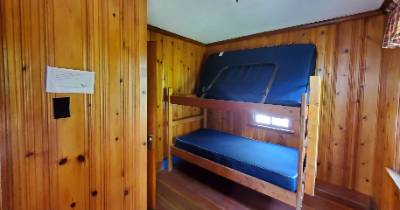 Lodge building bedroom 1 with twin bunk