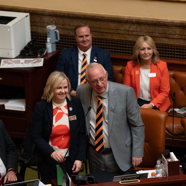 Snow College is recognized on the House floor by Representative Carl Albrecht