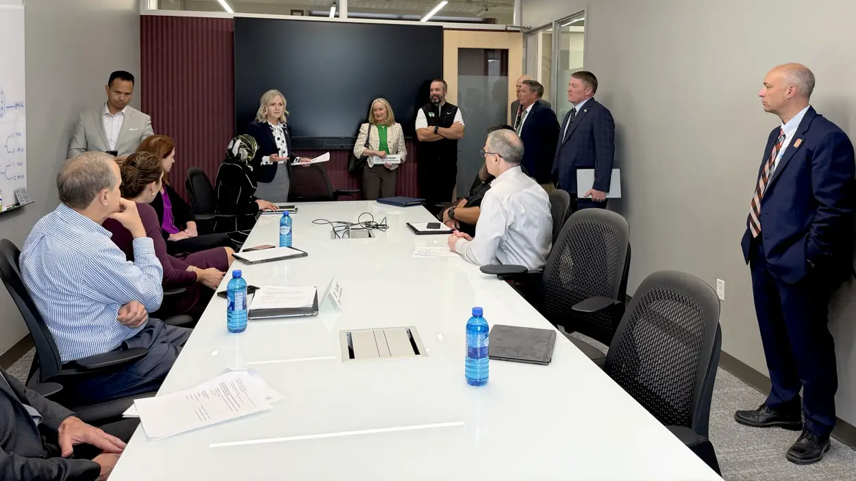 College executives, faculty, and staff meet at Mountainland Technical College