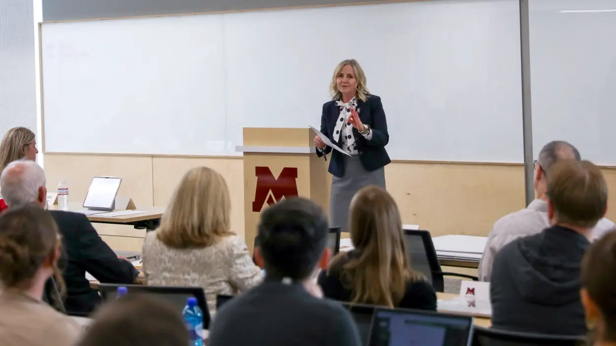 College executives, faculty, and staff meet at Mountainland Technical College