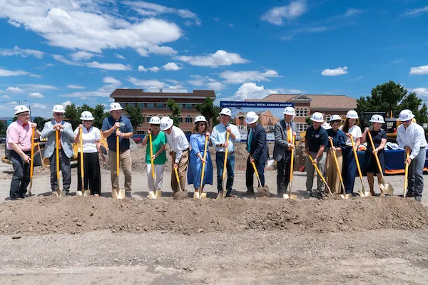 Dignitaries break ground for the Mark R. and LeAnn W. Stoddard Social Sciences Building at Snow College