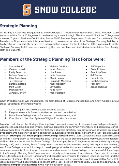 Strategic Plan 2020