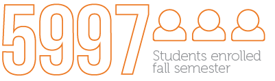 5997 students enrolled fall semester