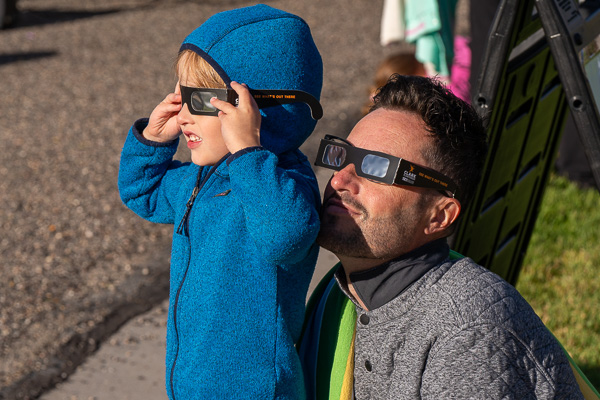 Annular Eclipse viewers at the Snow College Richfield campus