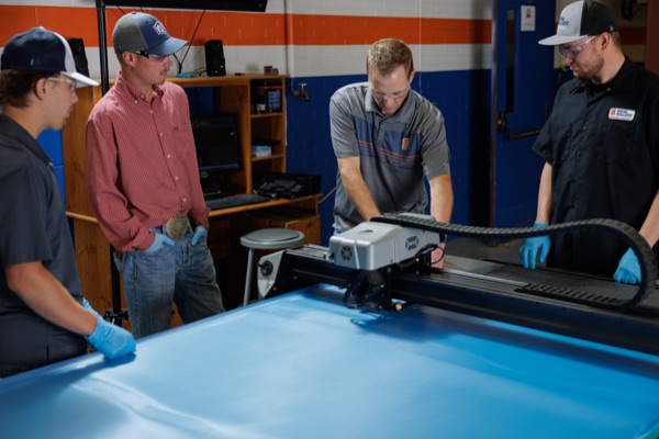 Snow College students working on composites