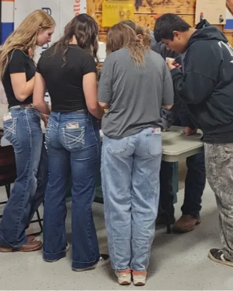 Tech Ed Students Using Welding Simulators