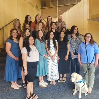 Nursing students at their pinning ceremony