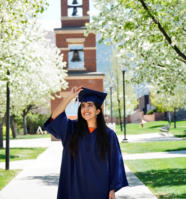 Adriana Salazar in Graduation Cap